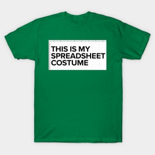 Funny Halloween Costume: Spreadsheet T-Shirt